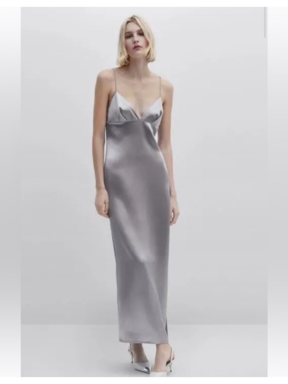 MASSIMO DUTTI studio- Satin dress with slit